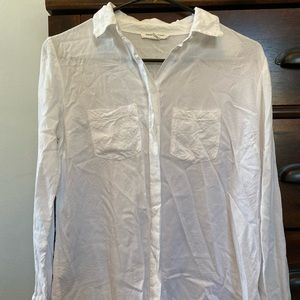 Casual White Button Up